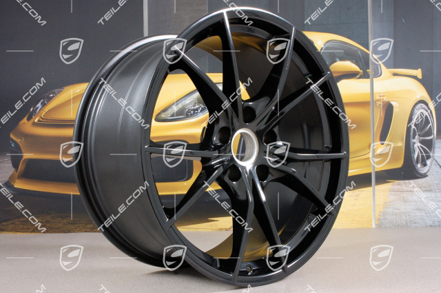 20-inch wheel rim set Carrera S IV, 8J x 20 ET57 + 10J x 20 ET45, black highgloss