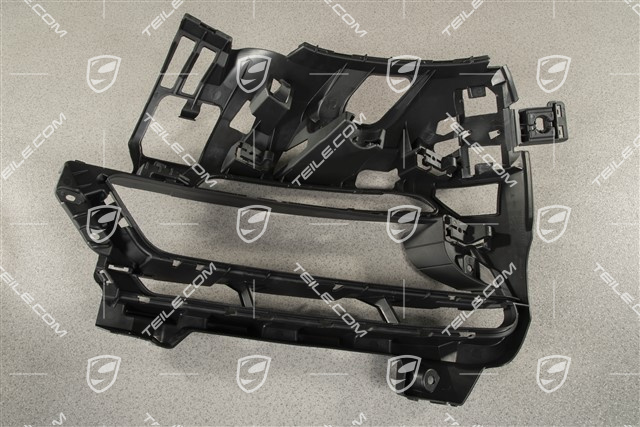Front bumper retainer frame / grille / vent, lateral, Black matte, Sport Design / GTS, R
