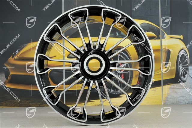 21-inch + 20-inch 918 SPYDER wheels rims set, central lock, 12,5J x 21 ET57, black high gloss