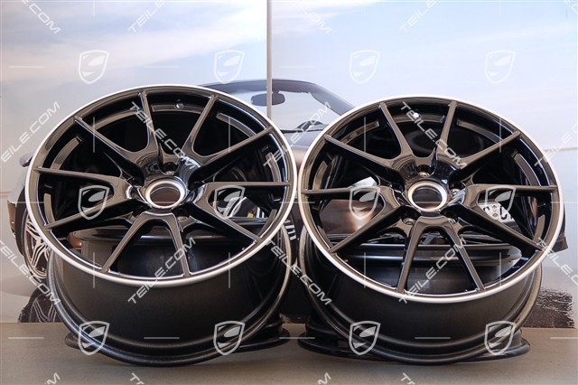 19-inch Boxster Spyder wheel set, special Black Edition model, 10J x 19 ET42 + 8,5J x 19 ET55