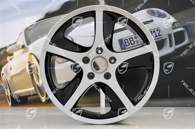 20-inch Sport Techno wheel, 10J x 20 ET55, silver + black glossy