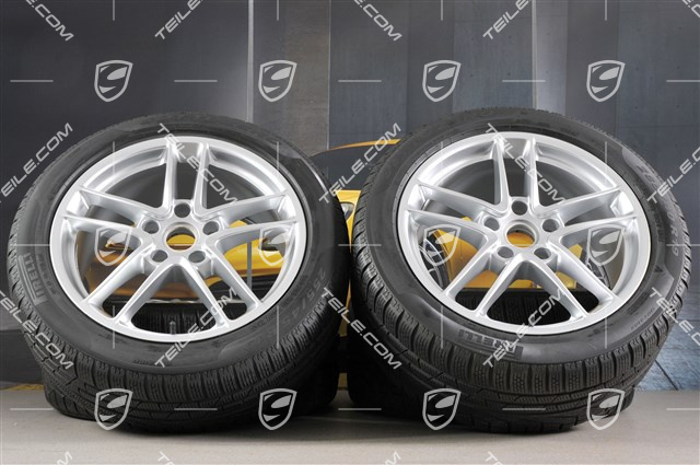 19" komplet kół zimowych Turbo II, felgi 9J x 19 ET60 + 10J x 19 ET61 + NOWE opony zimowe Pirelli Sottozero 255/45 R19 + 285/40 R19, z czujnikami ciśnienia