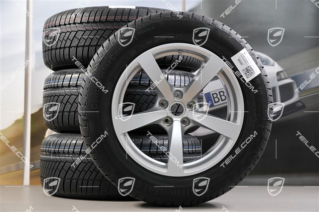 18-inch "Macan" Winter wheel set, rims 8J x 18 ET21 + 9J x 18 ET21 + NEW Continental winter tyres 235/60 ZR 18 + 255/55 ZR 18, with TPMS