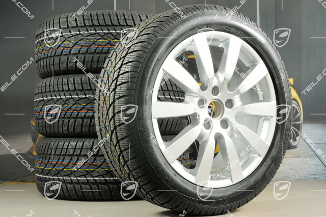 20-inch winter wheels set "Cayenne SportDesign II" facelift 2014->, rims 9J x 20 ET57 + Dunlop winter tyres 275/45 R20, with TPM