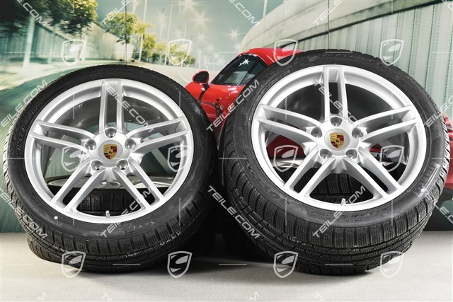 19-inch Carrera winter wheel set, 8,5J x 19 ET54 + 11J x 19 ET69, winter tyres 235/40 R19 + 285/35 R19