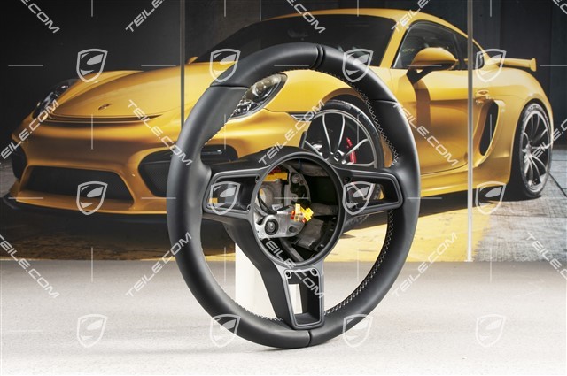 Sports Steering wheel, 911R, leather GT, black/silver