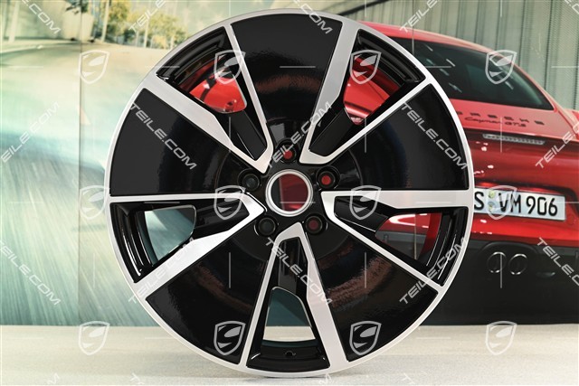 21" Felge Macan Turbo, 8,5J x 21 ET27, schwarz hochglanz