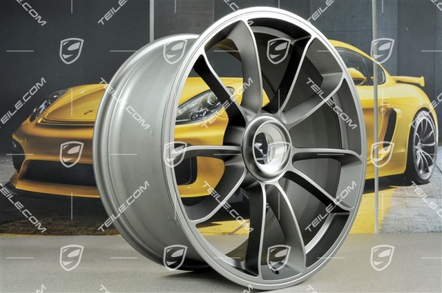 20+21" GT3 RS wheel set, rims: front 9,5J x 20 ET50 + rear 12,5J x 21 ET48, Platinum satin matt