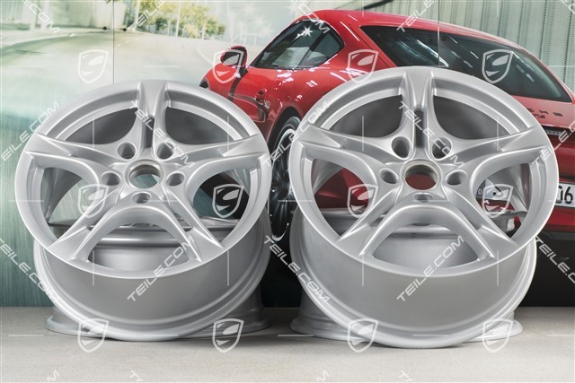 18-inch Cayman S II wheel set (Facelift), 8J x 18 ET57 + 9J x 18 ET43