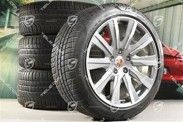 20-inch Taycan Tequipment Design winter wheel set, rims 9J x 20 ET54 + 11J x 20 ET60, Pirelli winter tyres 245/45 R20 + 285/40 R20