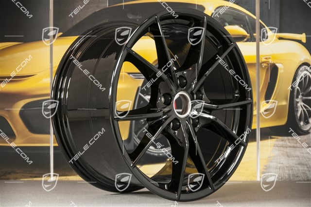 20" Komplet felg Carrera S IV, 8,5J x 20 ET49 + 11J x 20 ET78, do kół zimowych, C2/C2S, czarny wysoki połysk