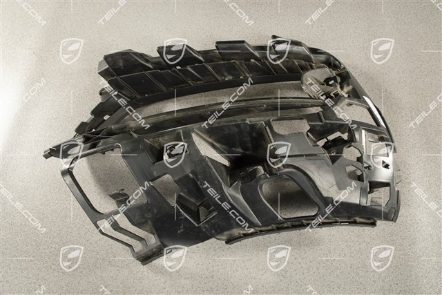 Front bumper retainer frame / grille / vent, lateral, Black matte, Sport Design / GTS, R
