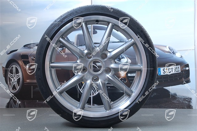 19-inch Carrera Sport summer wheel set, 8,5 J x 19 ET 55 + 11,5 J x 19 ET 67, with tyres 235/35 ZR 19 + 305/30 ZR 19