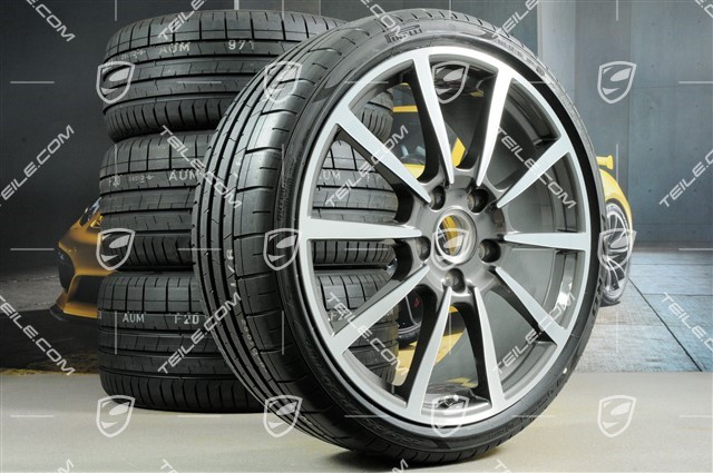 20-inch summer wheel set Carrera Classic, rims 8J x 20 ET57 + 9,5J x 20 ET45 + Pirelli PZero summer tyres 235/35 ZR20 + 265/35ZR20, with TPMS