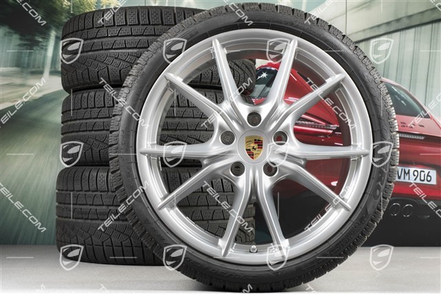 20" koła zimowe, komplet Carrera S (IV), felgi 8,5J x 20 ET49 + 11J x 20 ET78 + opony zimowe Pirelli Sottozero II 245/35 R20 + 295/30 R20