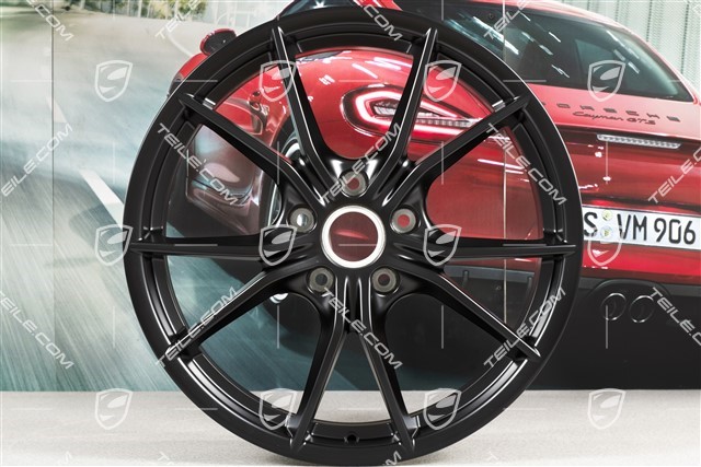 20-inch wheel rim set Carrera S IV, 8J x 20 ET57 + 10J x 20 ET45, black satin matt