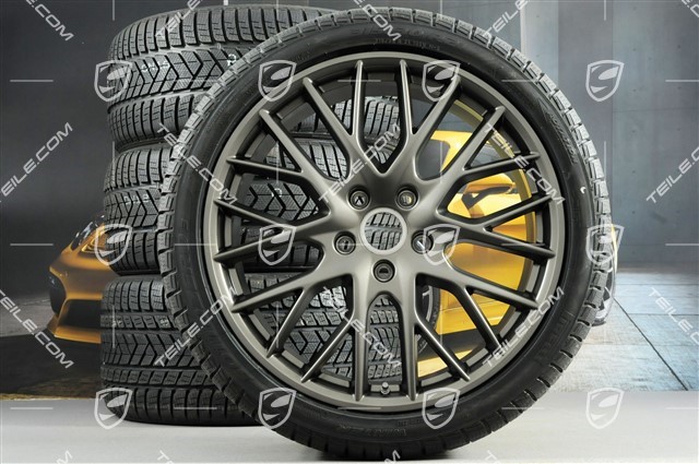 21-inch winter wheels set "SportDesign", rims 9,5 J x 21 ET71 + 10,5 J x 21 ET71 + Pirelli Sottozero III winter tires 275/35 R21 + 315/30 R21, Platinum satin-matt