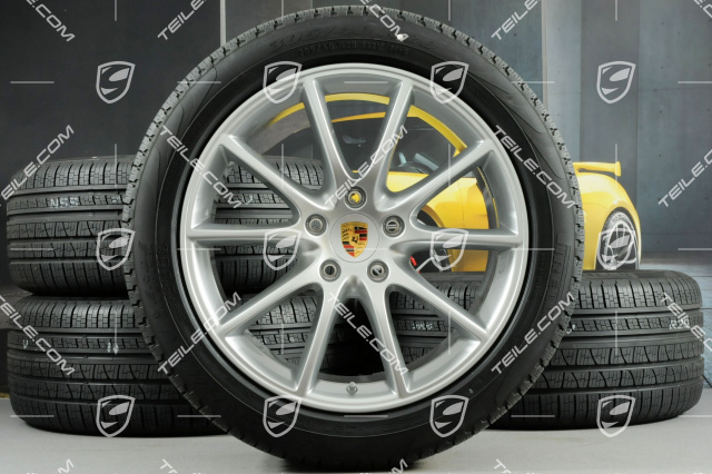 20" Ganzjahresräder Satz, Cayenne Design , Felgen 9J x 20 ET50 + 10,5J x 20 ET64 + Ganzjahresreifen/All-Season-Reifen Pirelli Scorpion 275/45R20, 305/40R20, mit RDK-Sensoren