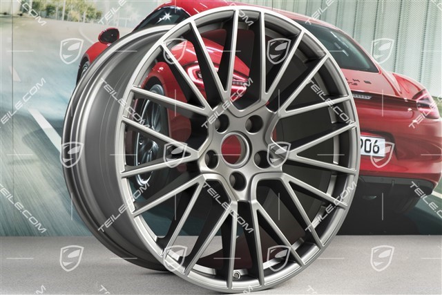 21-inch wheel rim, Cayenne RS Spyder, 11J x 21 ET58, Platinum satin mat