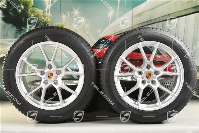 20-inch Cayenne S winter wheel set, rims 9J x 20 ET50 + 10,5J x 20 ET64 + NEW Hankook winter tyres 255/55 R20 + 295/45 R20, with TPMS