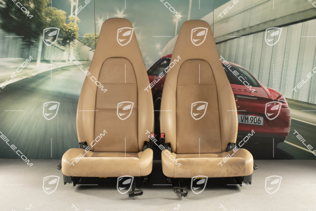 Seats, manual/electric adjustable, heating, Leatherette/Alcantara, luxor beige, L+R