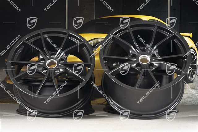 20" Felgensatz Carrera S IV, Felgen 8,5 J x 20 ET49 + 11,5 J x 20 ET56, Schwarz Seidenmatt