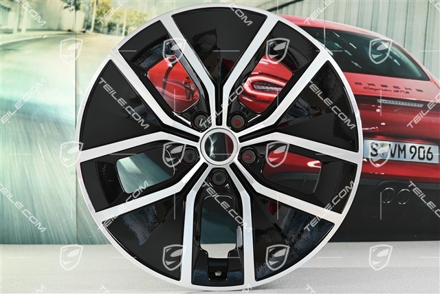 21-inch Rim Aero Design 11J x 21 ET59, black high gloss + glossy Surface