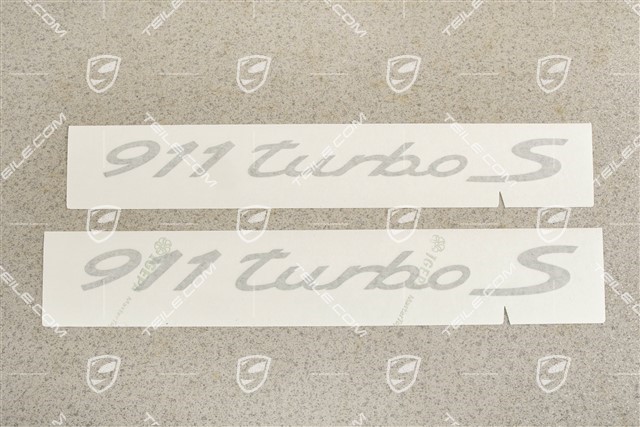 Turbo Schriftzug für Einstiegsleisten / Schweller  Innenverkleidung, L=R / Neu / 911 991 / 801-80 Schwellerblende / 99155575304