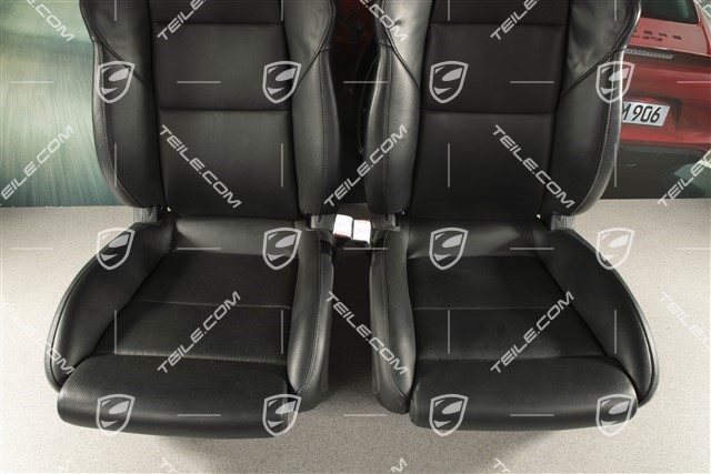 Sport Seats, el. adjustable, 18-way, heating, lumbar, ventilation, leather, black, set, L+R