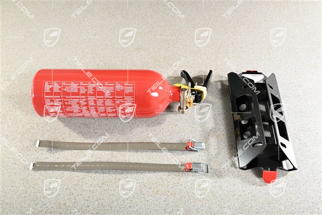 Fire extinguisher with bracket / holder