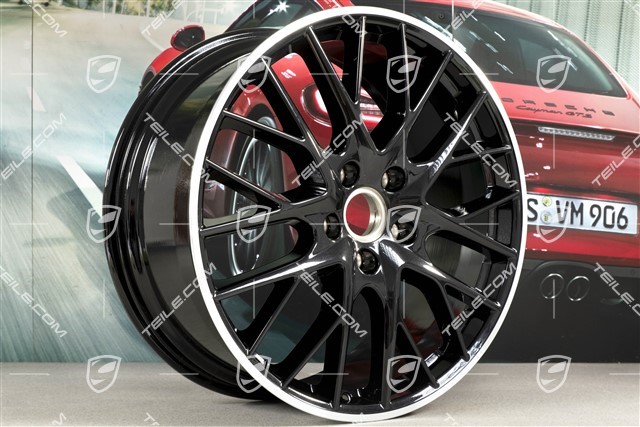 21-inch wheel rim Panamera Sport Design, 9,5J x 21 ET71, Jet Black metallic