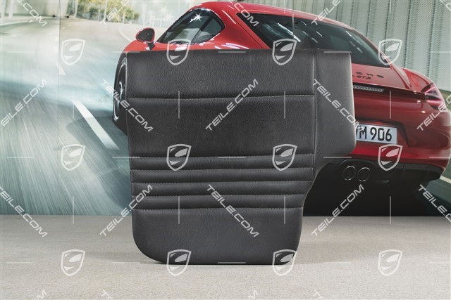 Back seat lower / cushion, Coupe/Targa, leatherette, Black, R