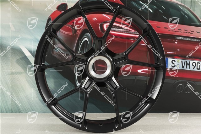 20-inch GT3 wheel rim, 9,5J x 20 ET46, black satin matt