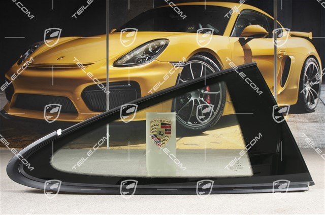 Rear Side window, polycarbonate, Rally black, GT3RS / 911R, R