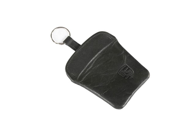 Key Case / Key pouch, leather, black, Porsche 911 70's to 90's