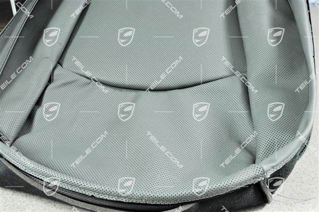 Cover for cushion, standard seat, active seat ventilation (incl. heated seats), leather stone grey, L