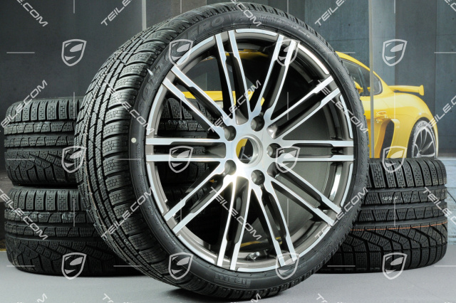 20" Komplet kół zimowych Turbo III, 8,5J x 20 ET51 + 11J x 20 ET70, opony zimowe Pirelli 245/35 ZR20 + 295/30 ZR20, z czujnikami ciśnienia RDK