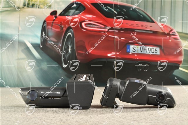 Porsche Dashcam Einbausatz, Vorn und Hinten