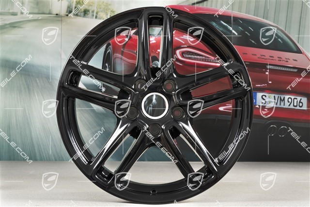 19-inch Panamera TURBO wheel set, 10J x 19 ET61 + 9J x 19 ET60, black high gloss