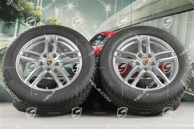 19-inch winter wheels set "Cayenne Turbo IV" facelift 2014->, alloy rims 8,5J x 19 ET59 + Dunlop winter tyres 265/50 R19, with TPM, DOT 15