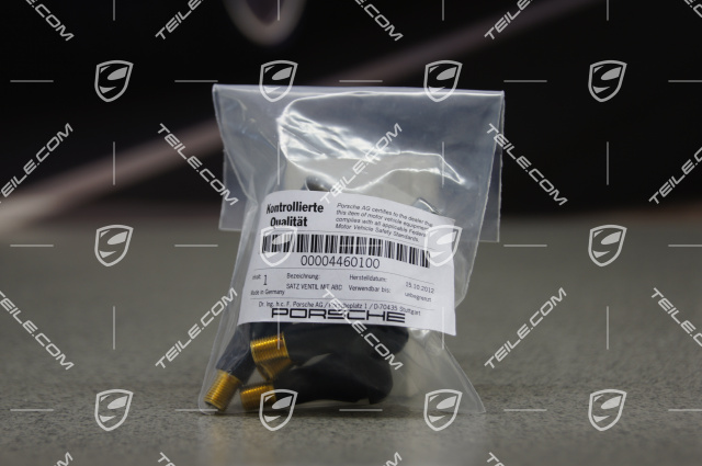 Valve cap set with Porsche crest, for vehicles without TPMS sensors