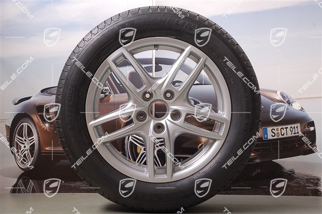 19-inch Cayenne Turbo summer wheel set, 4 wheels 8,5 J x 19 ET 59 + 4 tyres  265/50 R 19 110Y XL, with TPMS