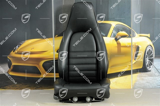 Seat, leather/leatherette, Black, damage, L