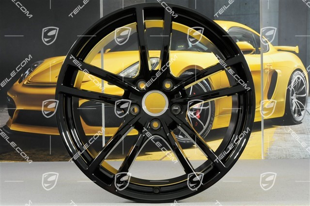 21-inch wheel rim set Cayenne Turbo, 11J x 21 ET58 + 9,5J x 21 ET46, high-gloss black