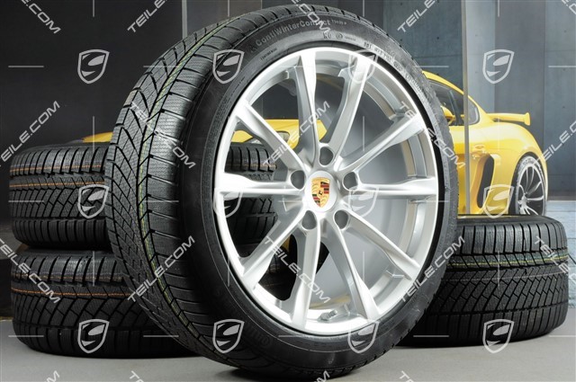 19-inch Boxster S winter wheels set, rims 8J x 19 ET57 + 10J x 19 ET45 + NEW Continental WinterContact TS 830P winter tires 235/40 R19 +265/40 R19