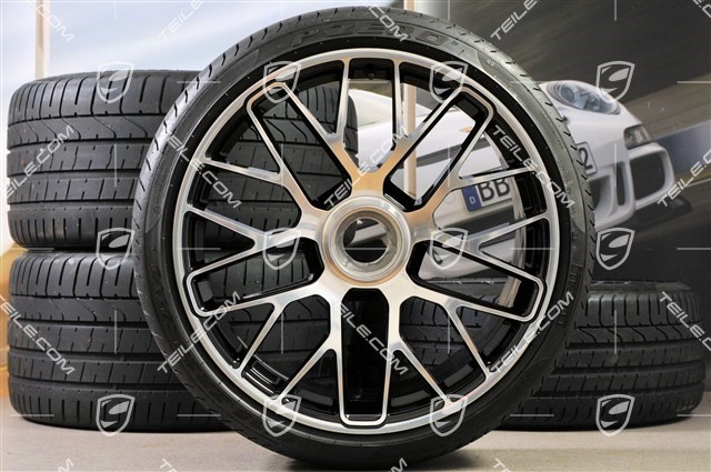 20-inch summer wheel set Turbo S, 9J x 20 ET51 + 11,5J x 20 ET56, tyres 245/35 ZR20 + 305/30 ZR20, with TPM