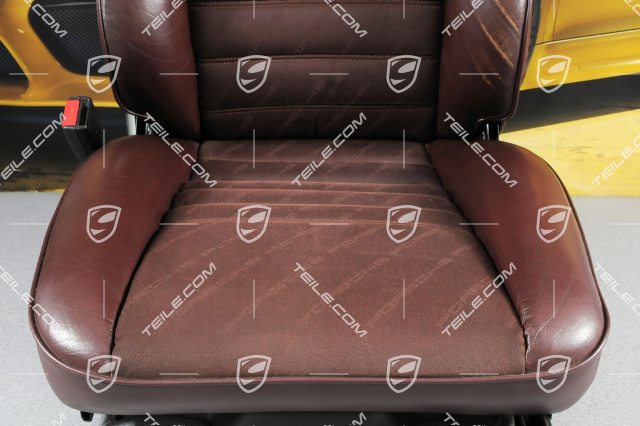 Seat, el. adjustable, Leatherette Centre part Porsche lettering cloth, Burgundy, L