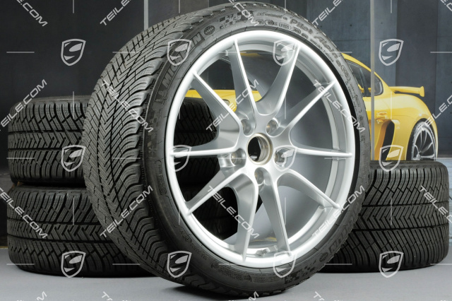 20" Komplet kół zimowych Carrera S (III), 8,5J x 20 ET51 + 11J x 20 ET70, opony zimowe Michelin 245/35 ZR20 + 295/30 ZR20, z czujnikami ciśnienia RDK