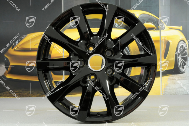 18-inch 'Cayenne' wheel, 8J x 18 ET53, black high gloss