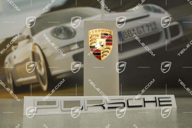 "PORSCHE" logo, Galvano Silver